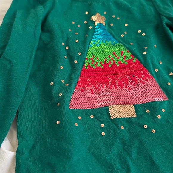 Festive Reindeer and Christmas Tree Long Sleeve Tees 3T - Picture 4 of 6